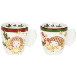 THUN Set 6 tazzine espresso in porcellana Sorprese di Natale* Set Tazzine E Tazze|Accessori Natalizi Per La Tavola