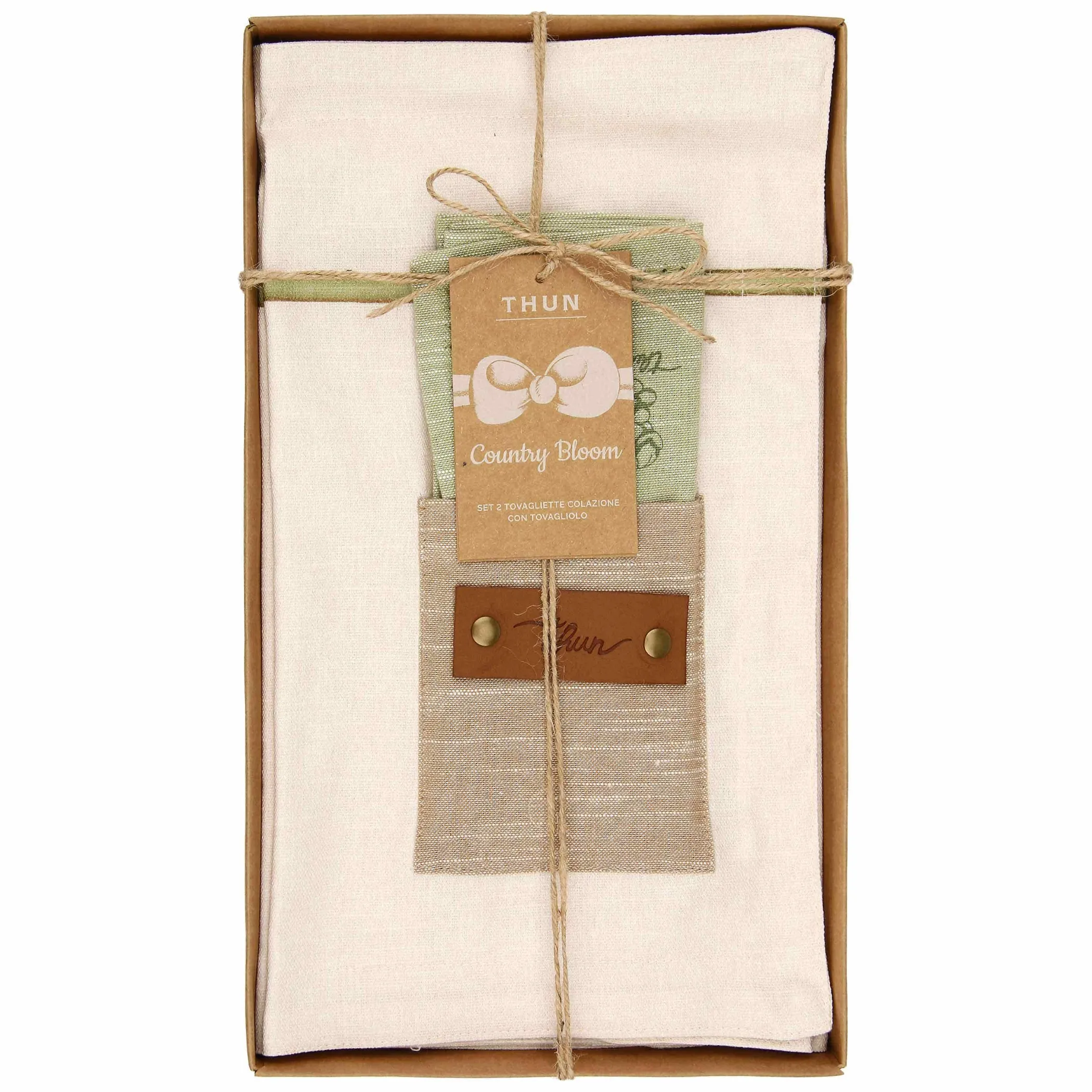THUN Set 2 tovagliette con tasca e tovagliolo Country Bloom* Country Bloom E Sublime|Tovaglie Runner E Altro Tessile