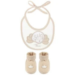 THUN Set bavetta e scarpine neutro in cotone* Abbigliamento E Tessile