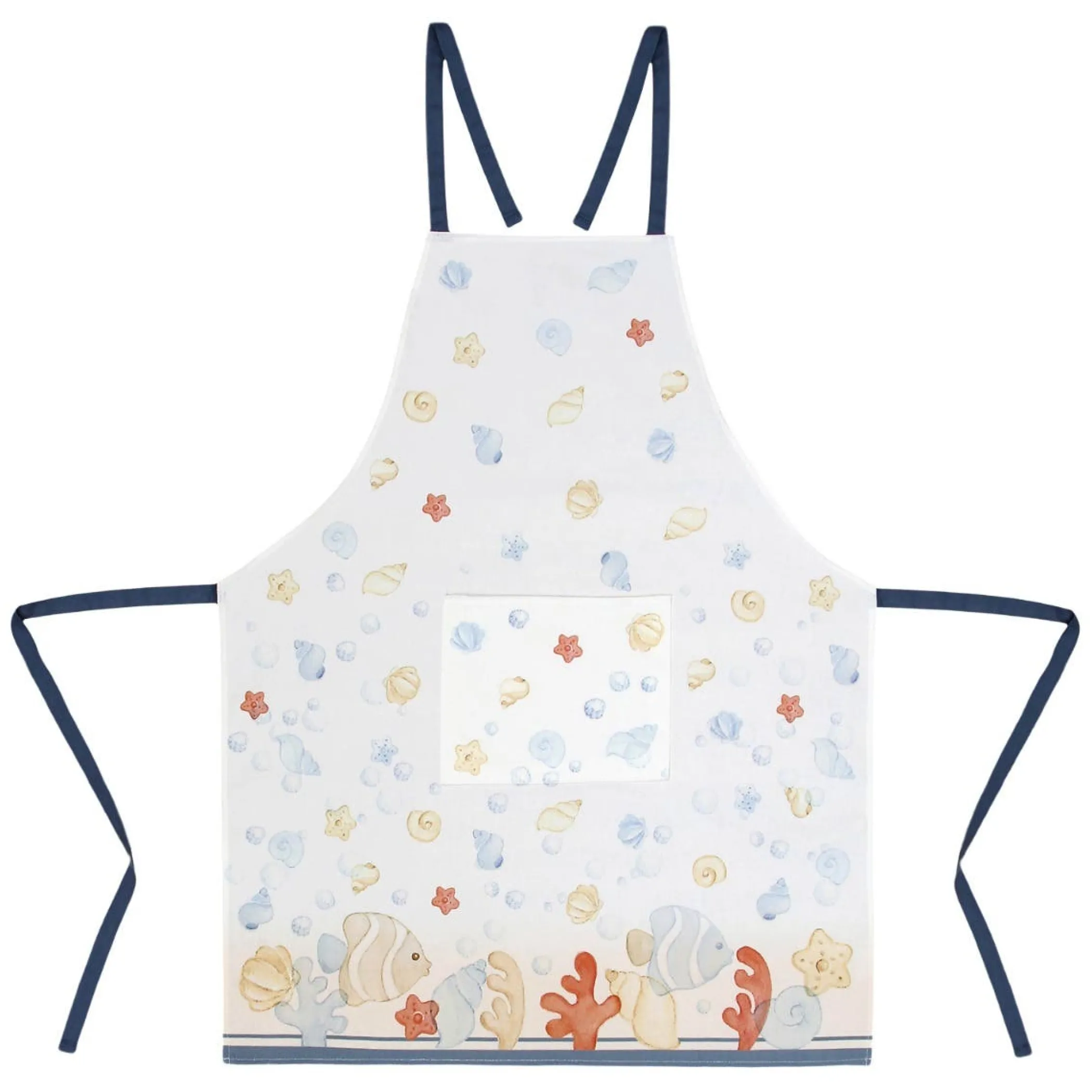 THUN Set grembiule in cotone e 3 mestoli in legno Mare da amare* Tovaglie Runner E Altro Tessile