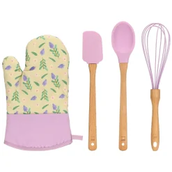 THUN Set guantone in cotone e mestoli in legno Sorprese di Pasqua* Regali Per Chi Ama Cucinare