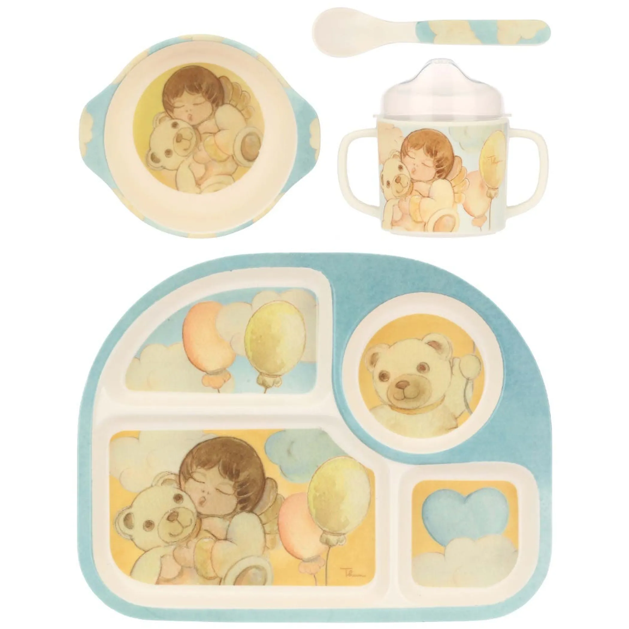 THUN Set pappa lui in melamina, grande* Set Pappa E Accessori Maternità