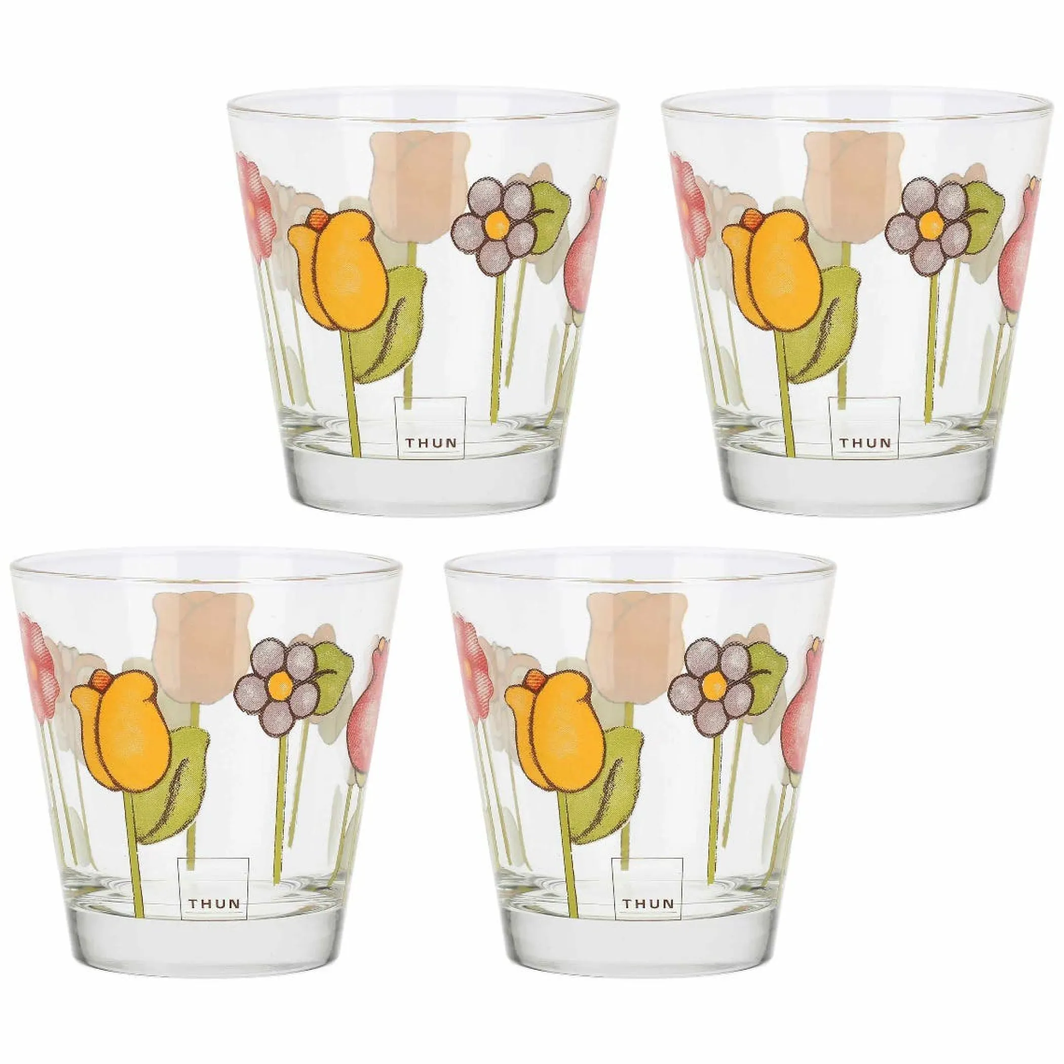 THUN Set quatto bicchieri Happy Country* Bicchieri E Caraffe