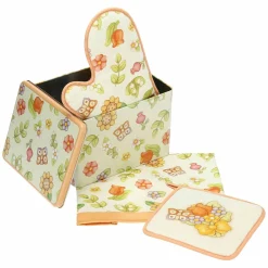 THUN Set scatola in latta con guantone, presina e canovaccio Country* Country|Regali Per Chi Ama Cucinare