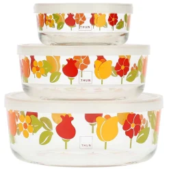 THUN Set tre contenitori ermetici Happy Country* Biscottiere E Barattoli