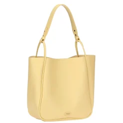 THUN Shopper in ecopelle con pochette interna, gialla* Borse, Portafogli E Trousse