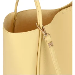 THUN Shopper in ecopelle con pochette interna, gialla* Borse, Portafogli E Trousse