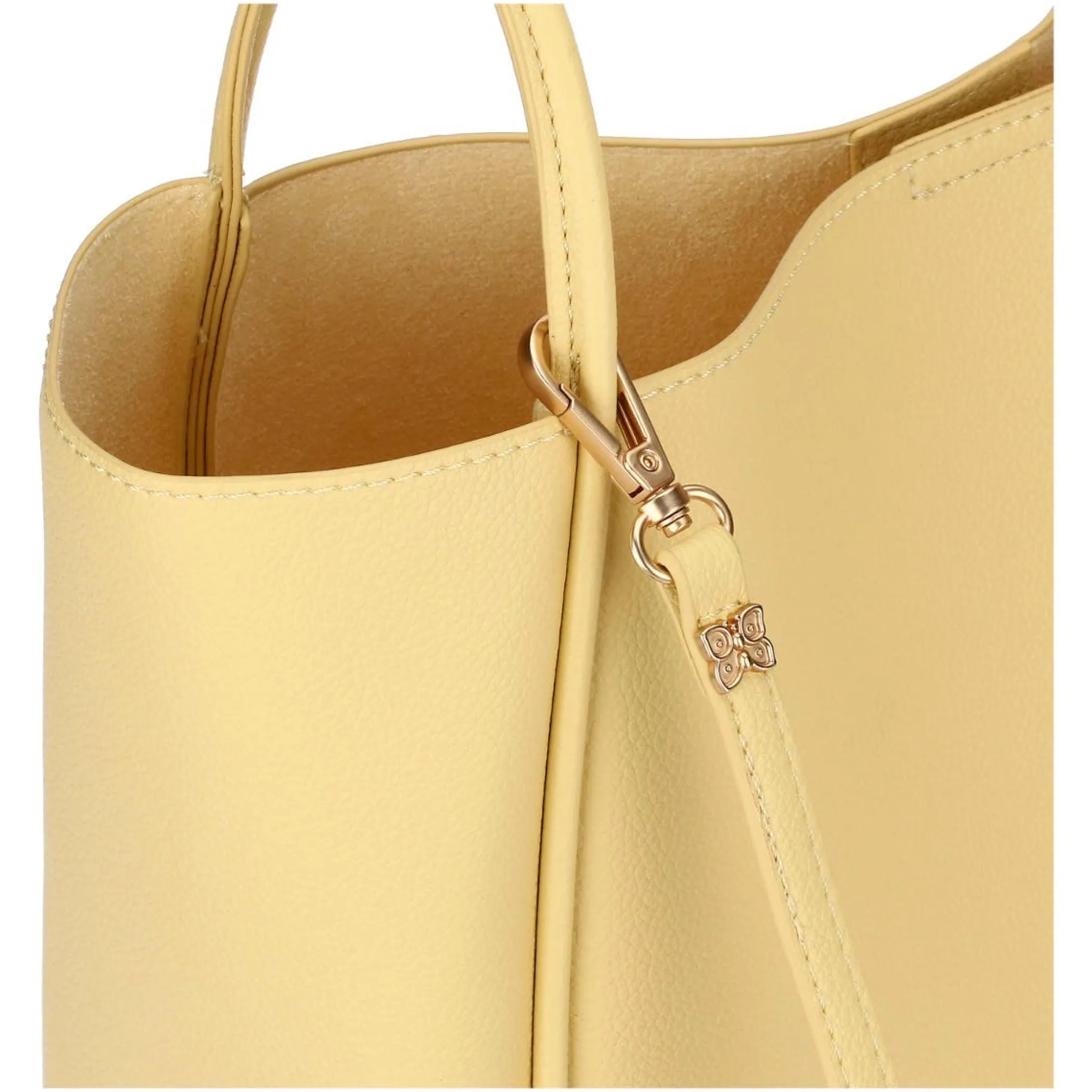 THUN Shopper in ecopelle con pochette interna, gialla* Borse, Portafogli E Trousse