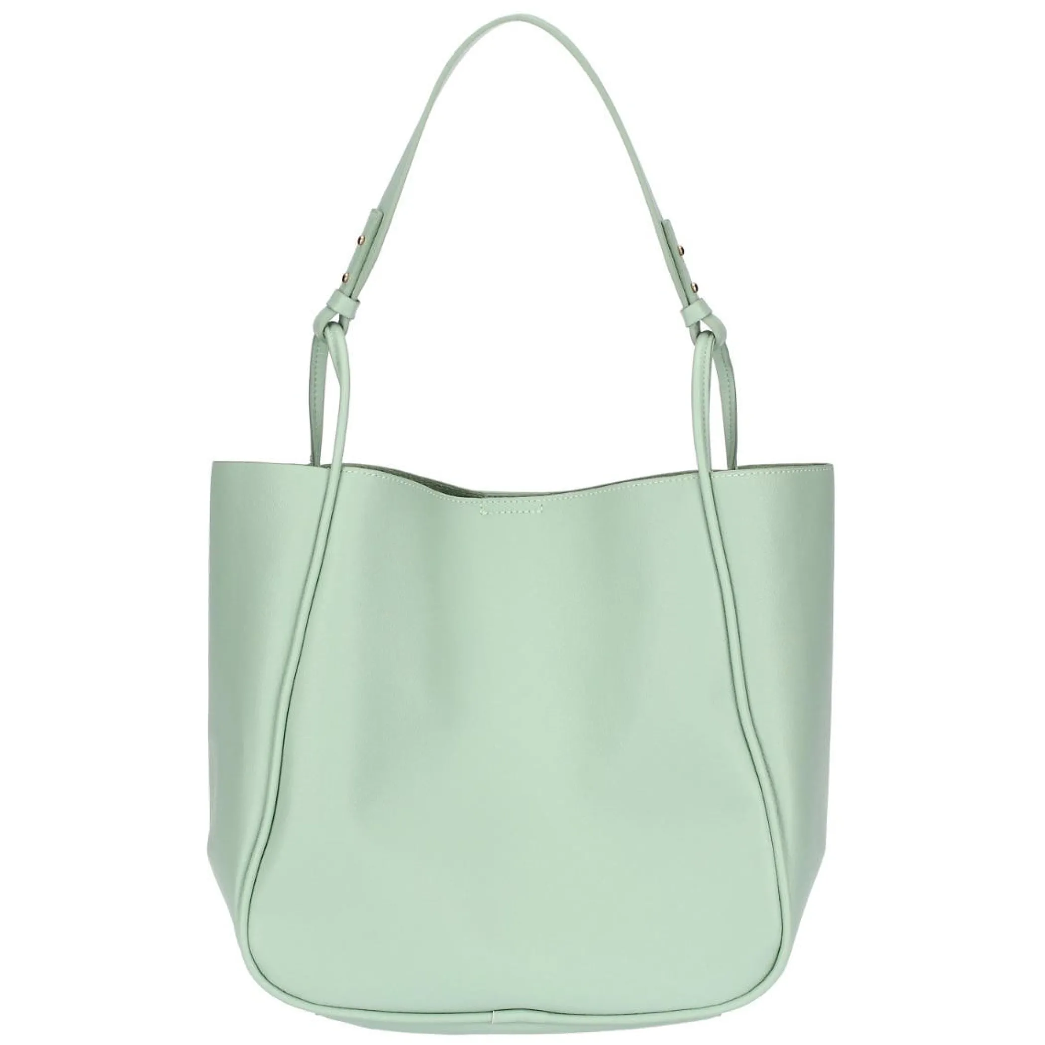 THUN Shopper in ecopelle con pochette interna, verde* Borse, Portafogli E Trousse