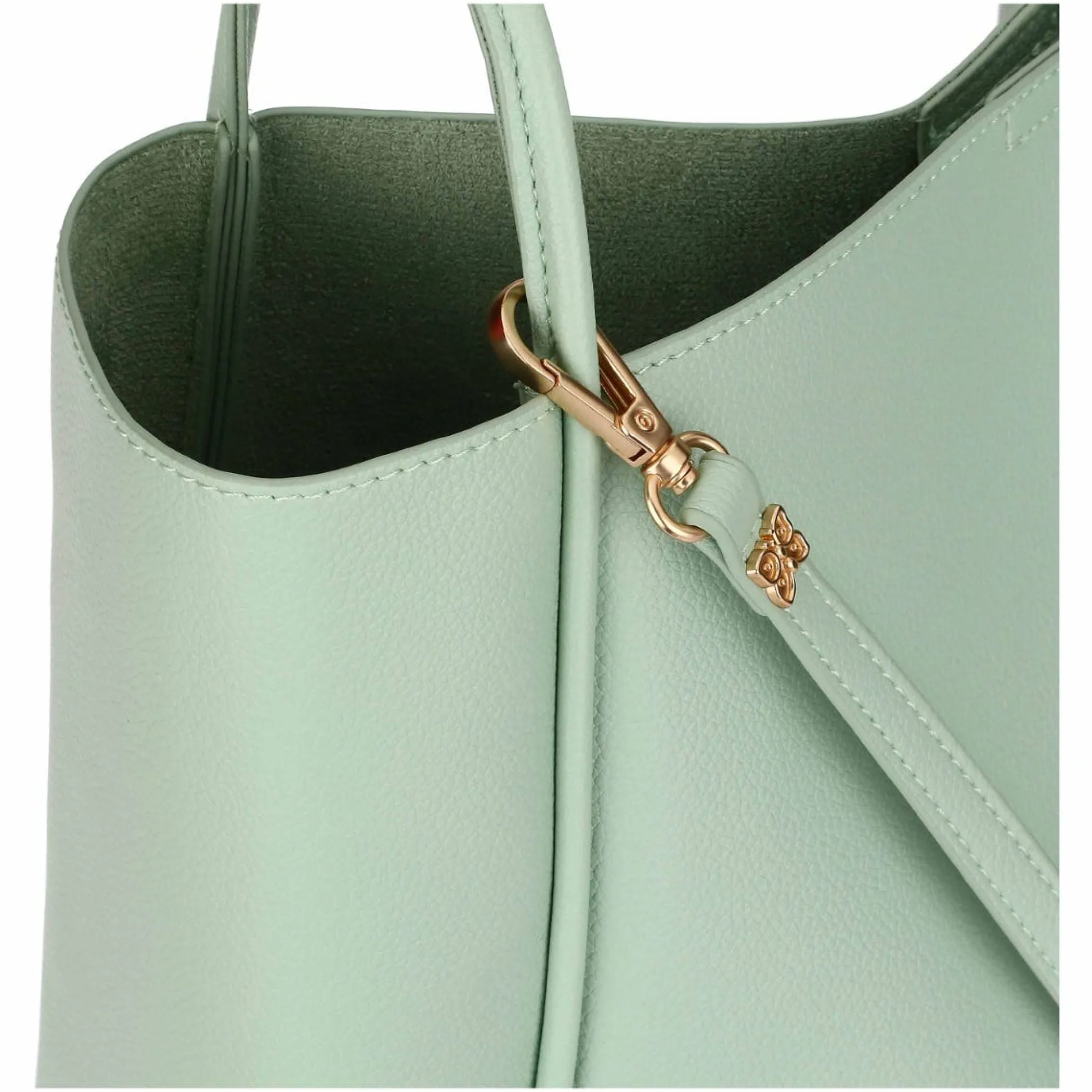 THUN Shopper in ecopelle con pochette interna, verde* Borse, Portafogli E Trousse