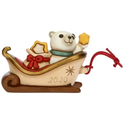 THUN Slitta Componibile 2020 con dolce orso polare Paul* Addobbi Natalizi