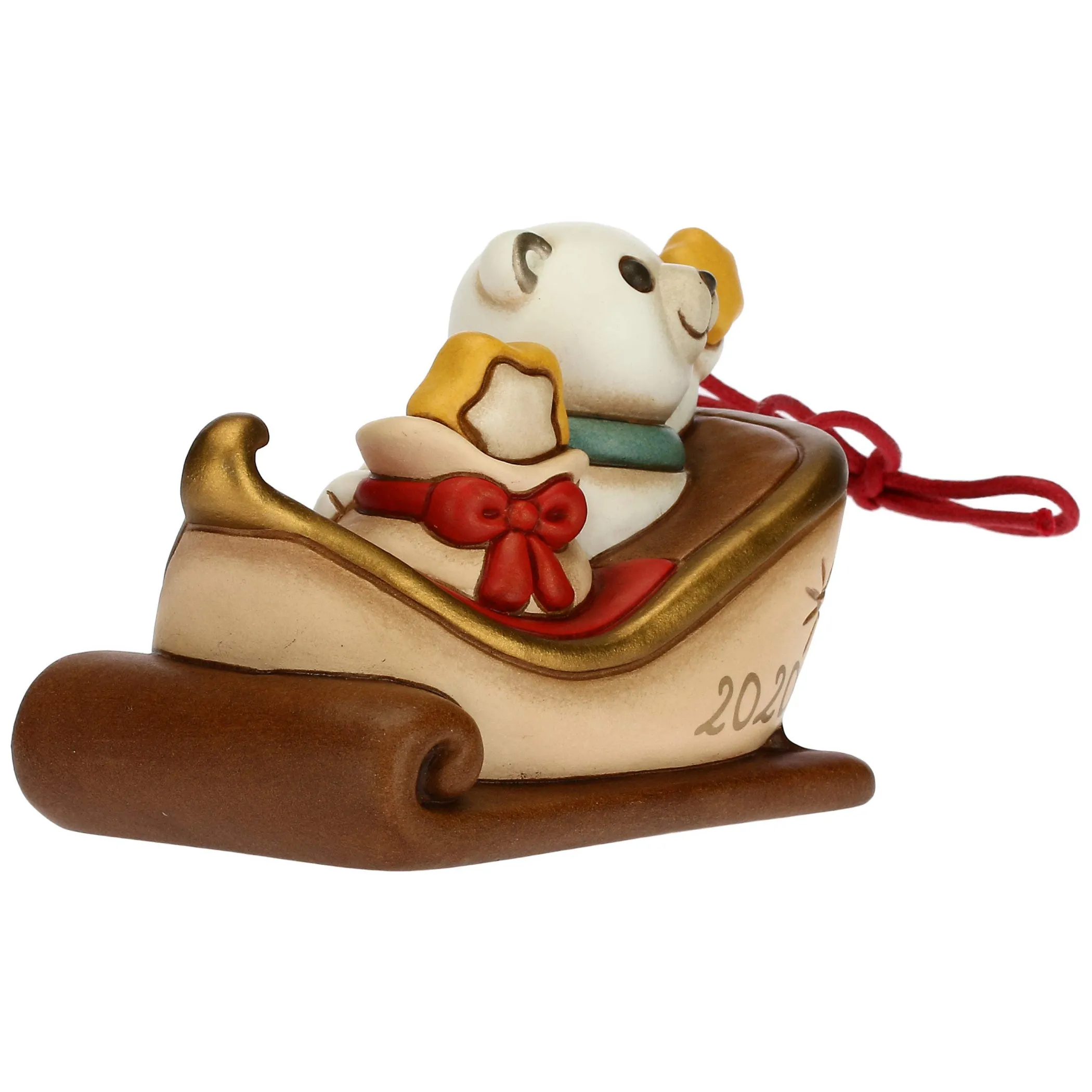 THUN Slitta Componibile 2020 con dolce orso polare Paul* Addobbi Natalizi