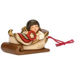 THUN Slitta componibile Angelo con arcobaleno in ceramica* Angelo|Addobbi Natalizi