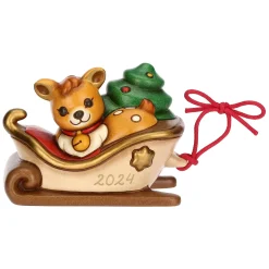 THUN Slitta componibile cerbiatto Amy Limited Edition 2024 in ceramica* Figure|Addobbi Natalizi