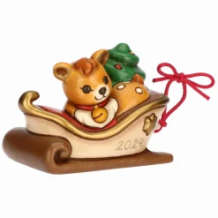 THUN Slitta componibile cerbiatto Amy Limited Edition 2024 in ceramica* Figure|Addobbi Natalizi