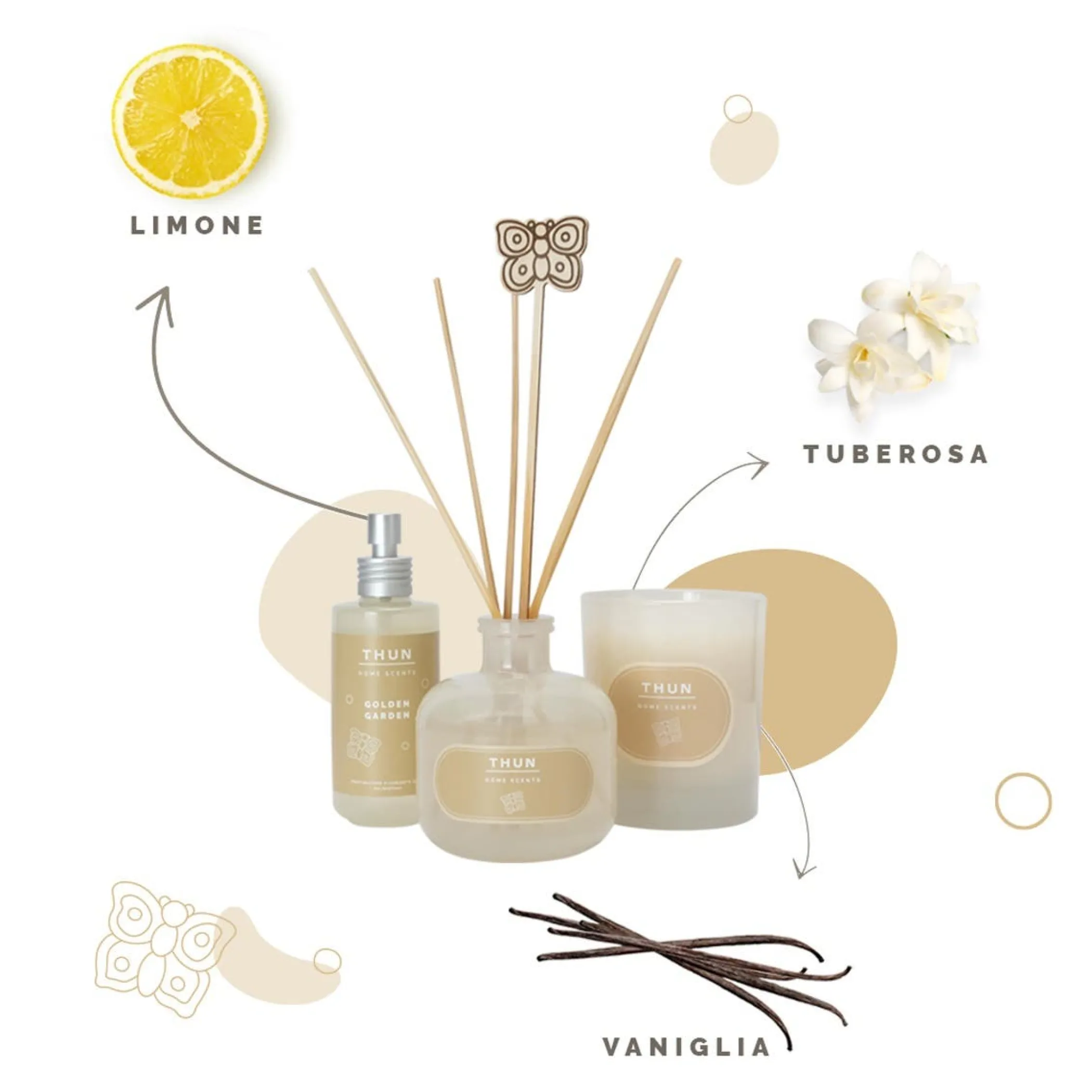 THUN Spray per ambiente Golden Garden 125 ml* Profumatori