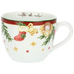 THUN Tazza colazione con piattino in porcellana Sorprese di Natale* Set Tazzine E Tazze|Accessori Natalizi Per La Tavola