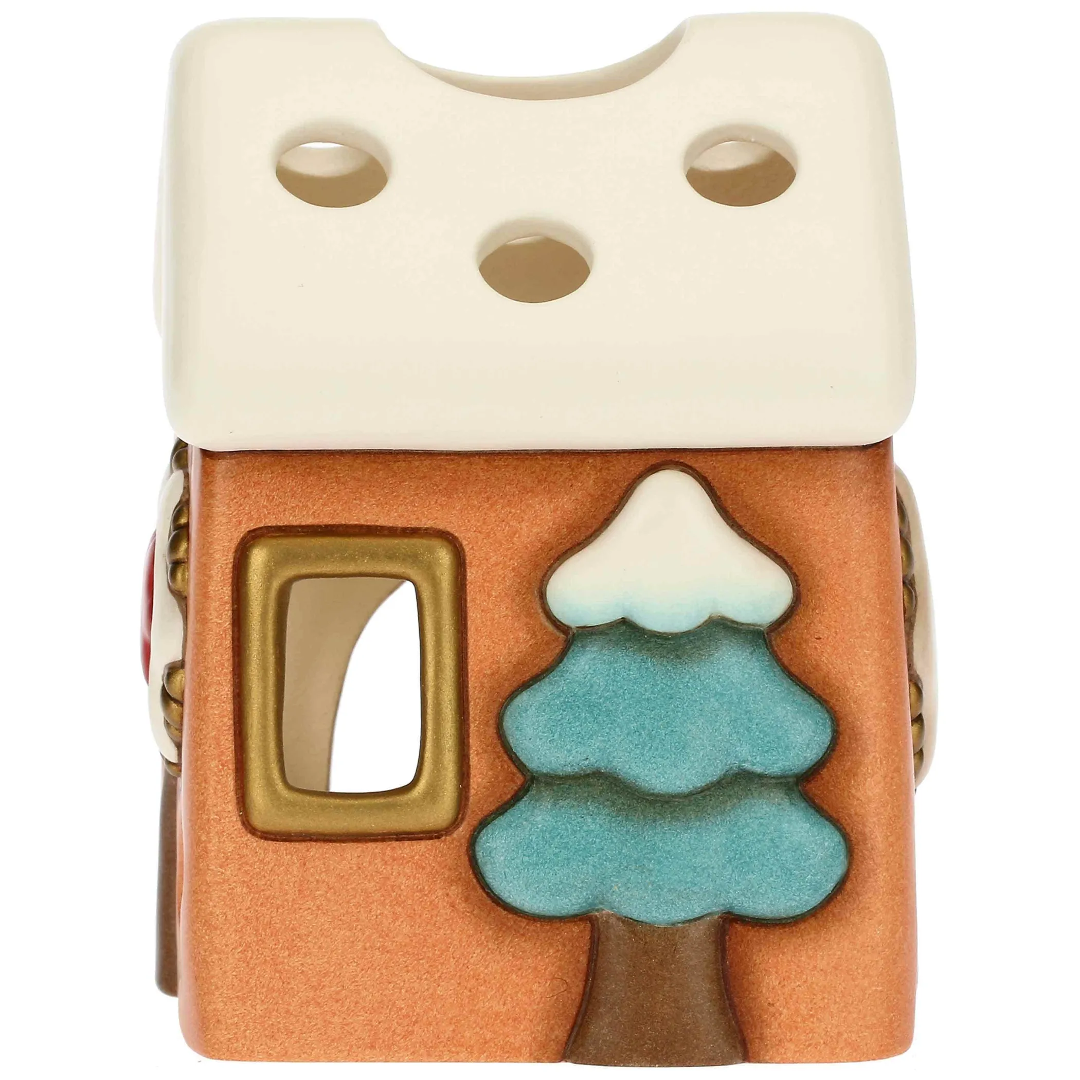 THUN Tealight casetta marrone Regali d'inverno* Candele Porta Candele