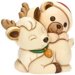 THUN Teddy a cavallo della Renna Robin in ceramica, maxi* Teddy|Addobbi Natalizi