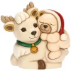 THUN Teddy a cavallo della Renna Robin in ceramica, medio* Teddy|Addobbi Natalizi