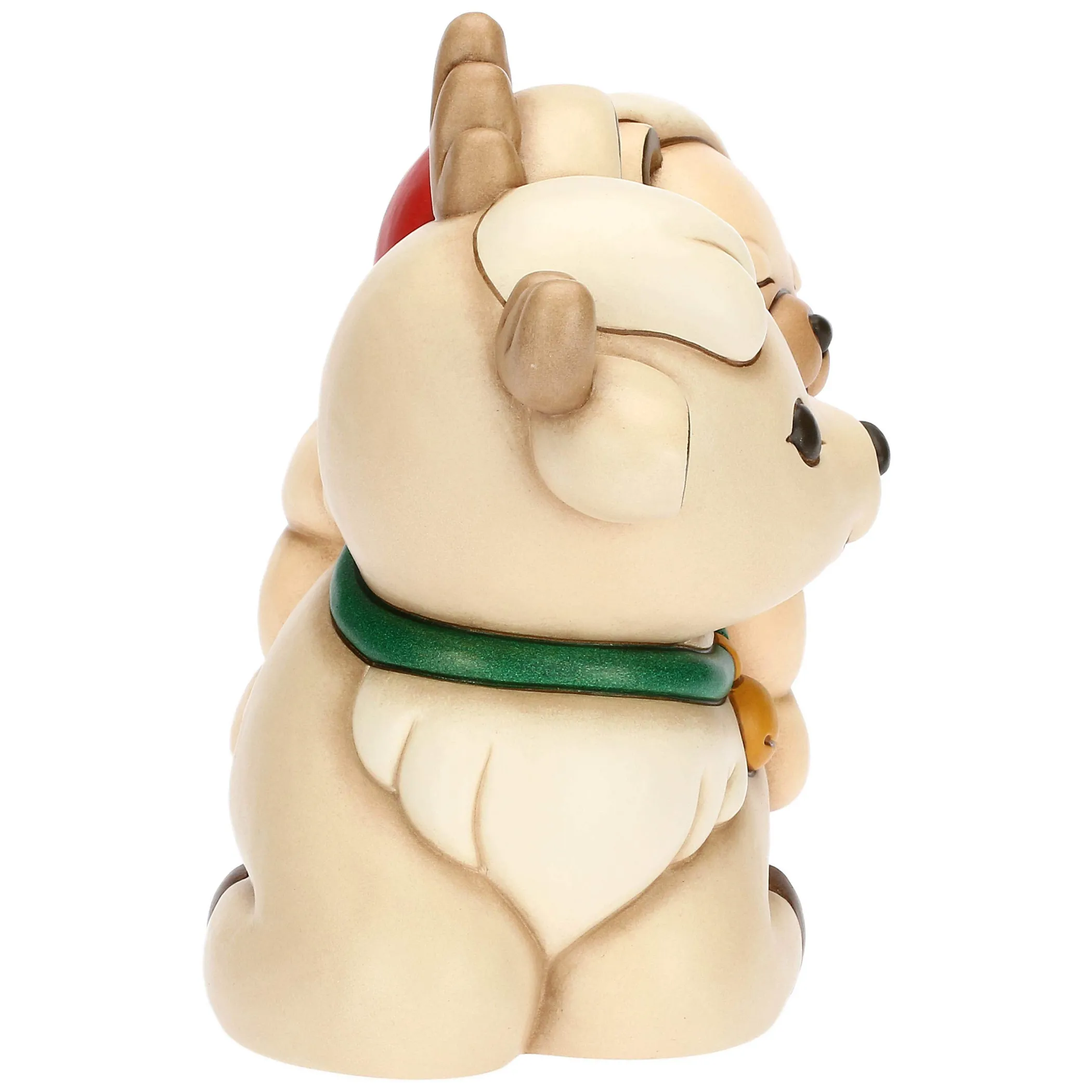 THUN Teddy a cavallo della Renna Robin in ceramica, medio* Teddy|Addobbi Natalizi