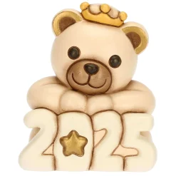 THUN Teddy Buon Anno 2025 in ceramica* Figure|Addobbi Natalizi