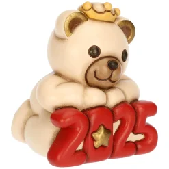THUN Teddy Buon Anno 2025 in ceramica* Teddy|Addobbi Natalizi