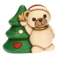 THUN Teddy con albero di Natale in ceramica, medio* Teddy|Addobbi Natalizi
