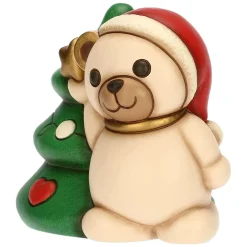 THUN Teddy con albero di Natale in ceramica, medio* Teddy|Addobbi Natalizi