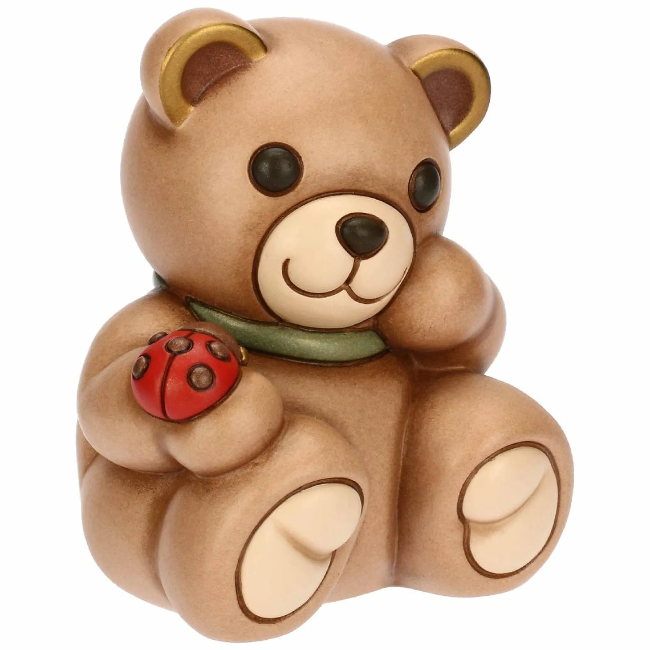 THUN Teddy con coccinella in ceramica, medio* Teddy|Figure In Ceramica