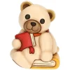 THUN Teddy con libro in ceramica* Figure|Animali E Mini Animali