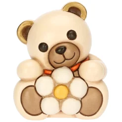 THUN Teddy con margherita in ceramica Primavera da vivere, piccolo* Teddy|Bomboniere Comunione