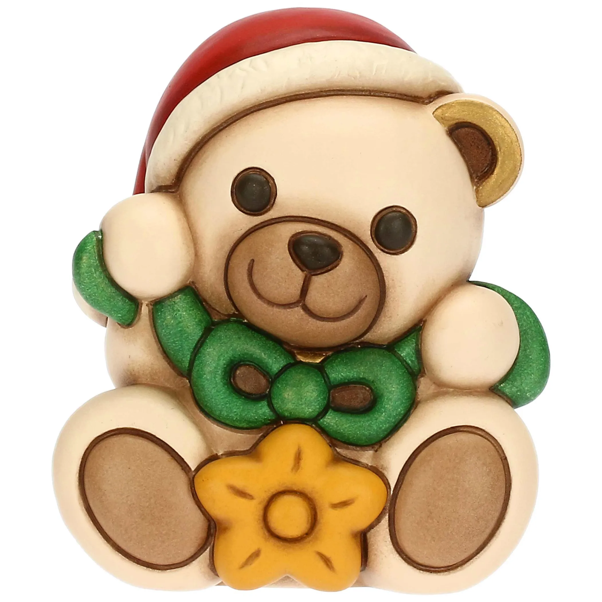THUN Teddy con stella in ceramica, piccolo* Teddy|Addobbi Natalizi