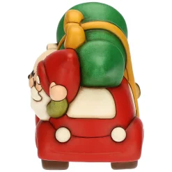 THUN Teddy e gnomo Oliver con macchina in ceramica* Figure|Addobbi Natalizi