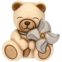 THUN Teddy in ceramica con girandola azzurra* Teddy|Bomboniere Battesimo