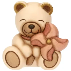THUN Teddy in ceramica con girandola rosa* Teddy|Bomboniere Battesimo