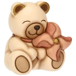 THUN Teddy in ceramica con girandola rosa* Teddy|Bomboniere Battesimo