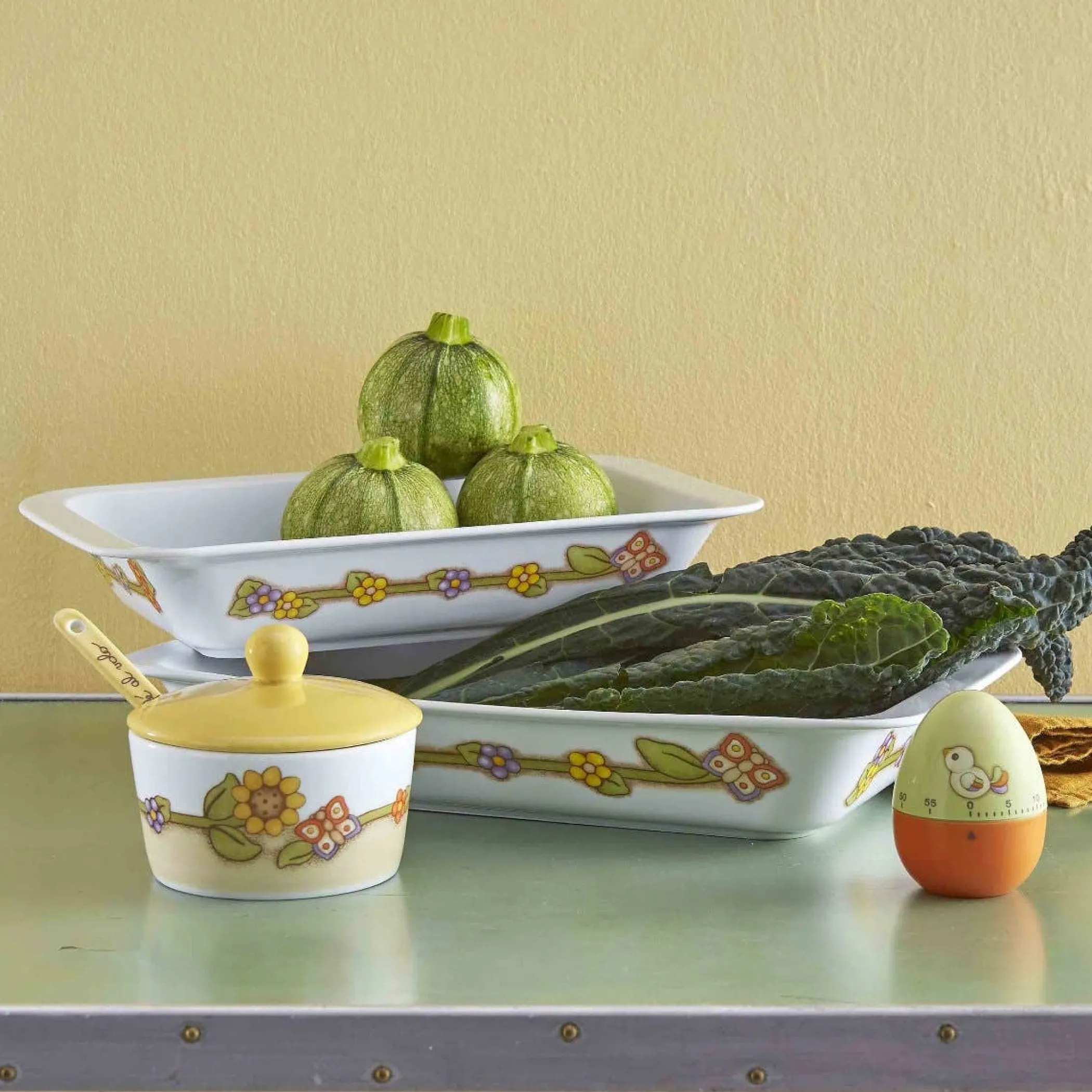 THUN Teglia in porcellana rettangolare Country* Country|Teglie E Insalatiere