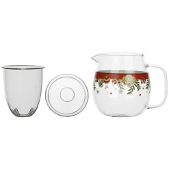 THUN Teiera in vetro Sorprese di Natale* Mug Tazze E Tisaniere|Accessori Natalizi Per La Tavola