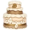 THUN Top cake con scritta "Auguri" in ceramica* Bomboniere Anniversario|Cake Topper
