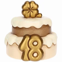 THUN Torta 18 anni con quadrifoglio in ceramica* Cake Topper