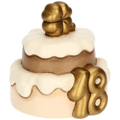 THUN Torta 18 anni con quadrifoglio in ceramica* Cake Topper