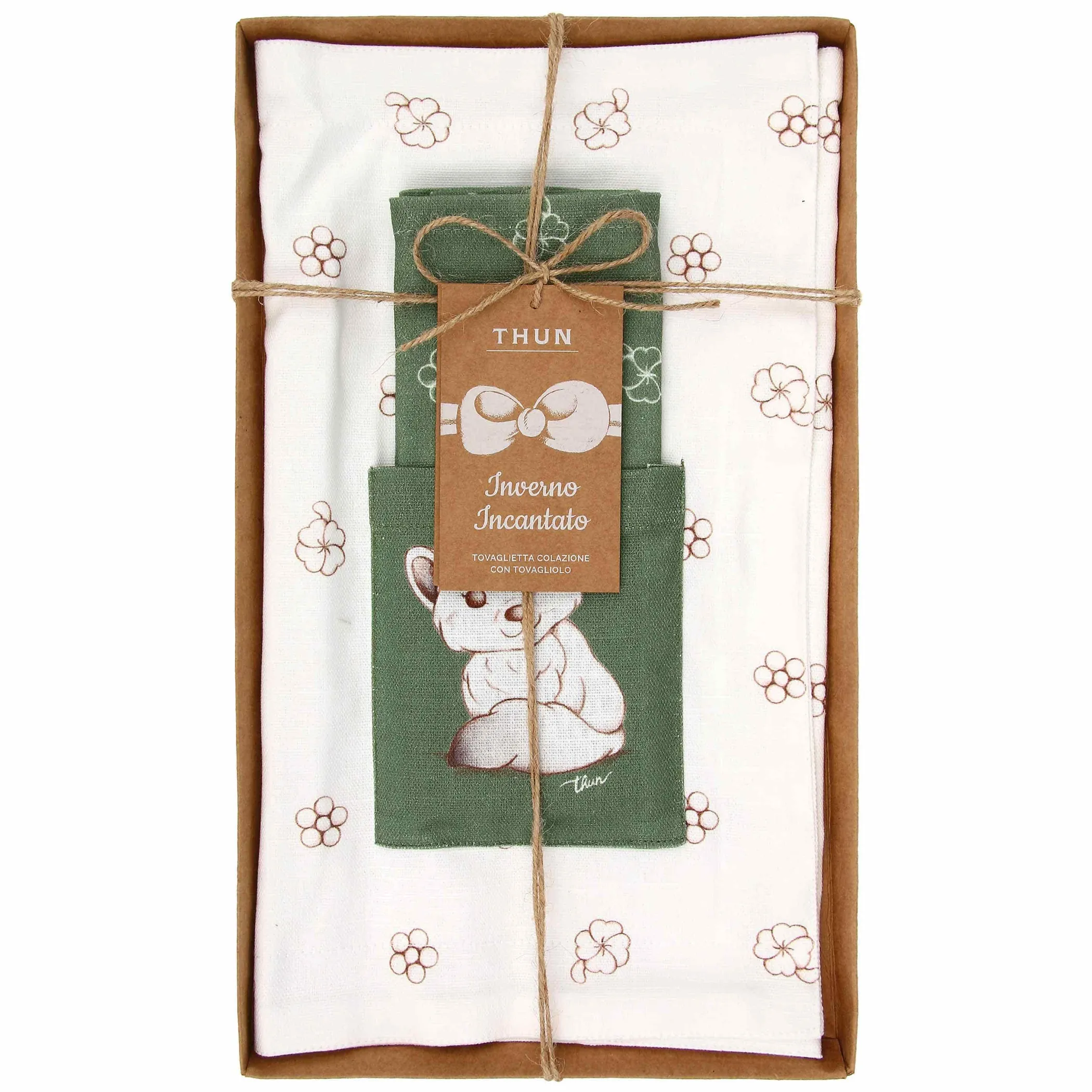 THUN Tovaglietta con tasca e tovagliolo Inverno Incantato* Tovaglie Runner E Altro Tessile