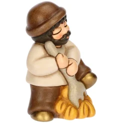 THUN Uomo con forcone e fieno in ceramica Presepe Classico* Presepe