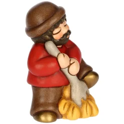 THUN Uomo con forcone e fieno in ceramica Presepe Classico* Presepe