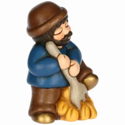 THUN Uomo con forcone e fieno in ceramica Presepe Classico* Presepe