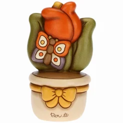 THUN Vasetto soprammobile con tulipano e farfalla - Per Te medio* Country|Vasi E Coprivasi