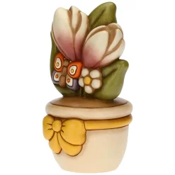 THUN Vasetto soprammobile con farfalla e fiori grande* Country|Vasi E Coprivasi