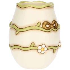 THUN Vaso con margherite e fiocco in ceramica, medio* Vasi E Coprivasi