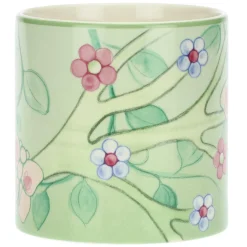 THUN Vaso in stoneware farfalle e fiori, verde* Outdoor|Vasi E Coprivasi